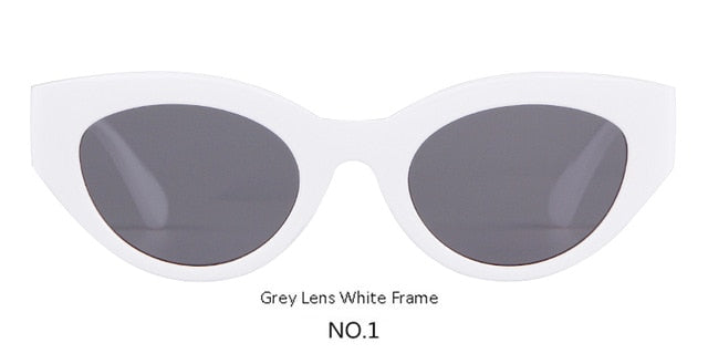 Oversized Cat Eye Sunglasses Women Brand Designer 90s Tinted Cateye Sun Glasses Red Pink Blue Shades