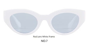 Oversized Cat Eye Sunglasses Women Brand Designer 90s Tinted Cateye Sun Glasses Red Pink Blue Shades