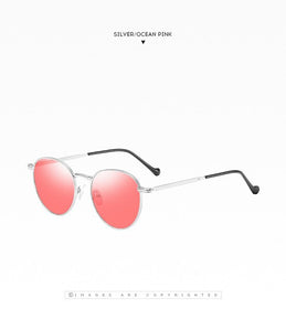 VCKA Metal Round  Sunglasses Men Women Fashion Glasses Brand Designer